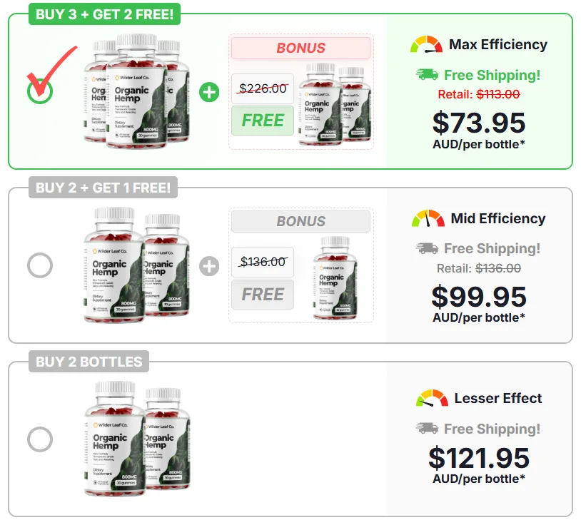 Wilder Leaf Organic Hemp Australia Pricing